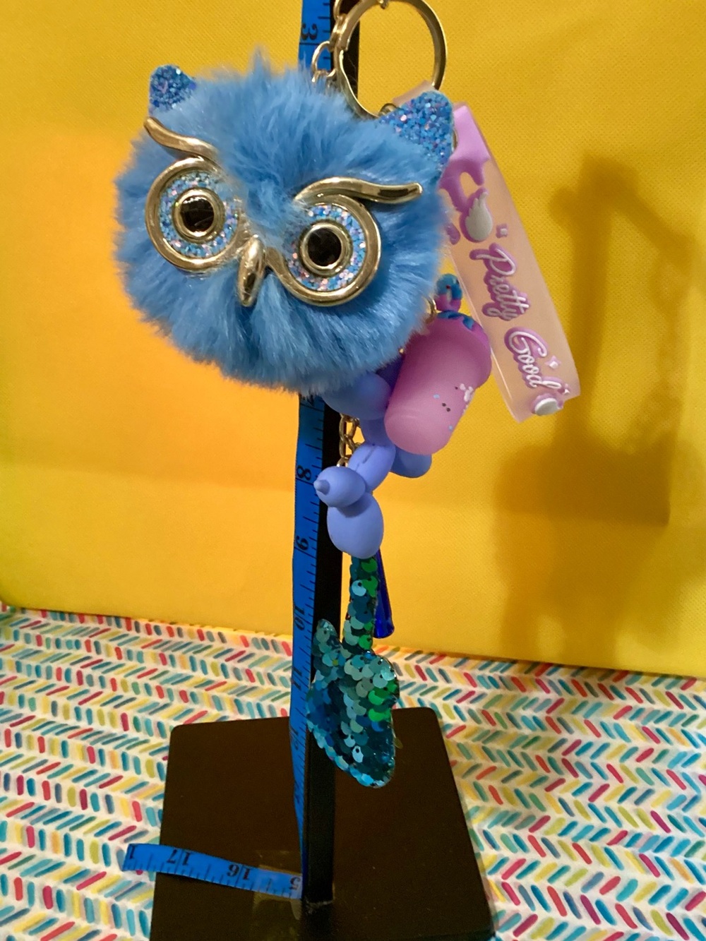 NWOT - Backpack Charms ! LED Flashlight & Whistle included!! Blue Owl